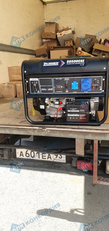 Отгрузка бензинового генератора Zammer S6500CXE- 5кВт в г. Симферополь