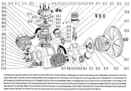 Клапанная плита 054W80 для поршневого блока W80 фото